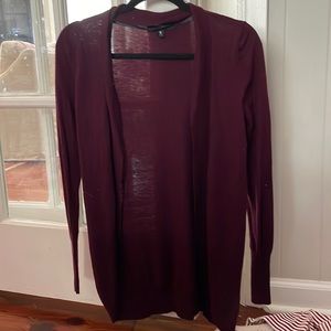 Maroon long cardigan